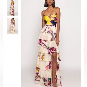 SAAKSHA & KINNI Multicolour paisley print layered dress M NWT